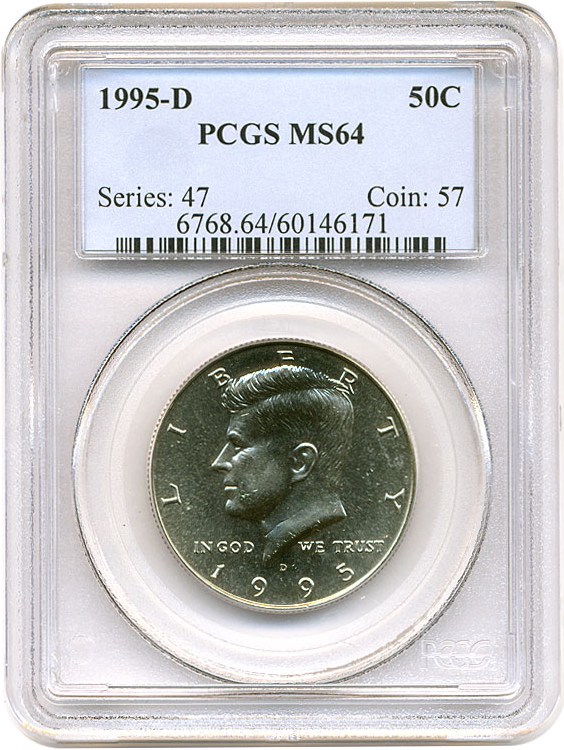 image for: 1995-D 50c PCGS MS64