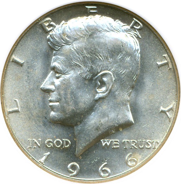 image for: 1966 50c NGC MS65 (SMS)