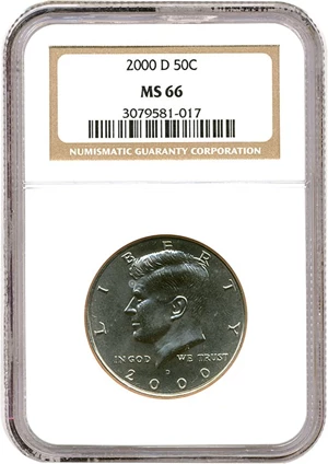 image for: 2000-D 50c NGC MS66
