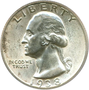 image for: 1938 25c PCGS MS64