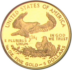 image for: 2001-W Gold Eagle $5 PCGS Proof 69 DCameo