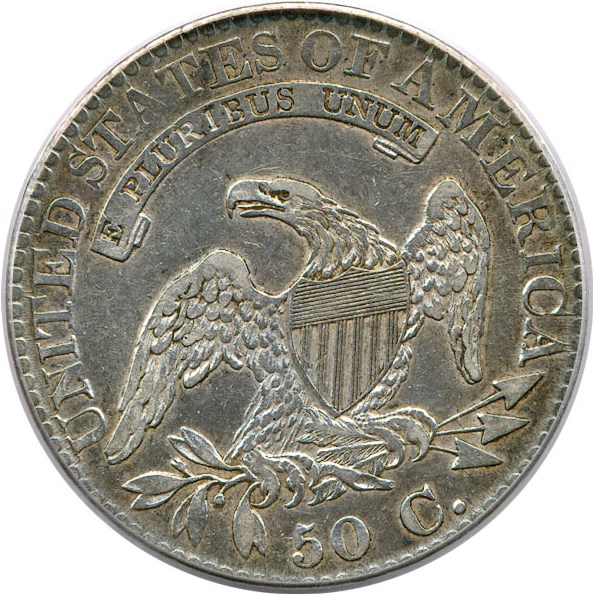 image for: 1824 50c PCGS VF35  (Overdate over Various Dates)