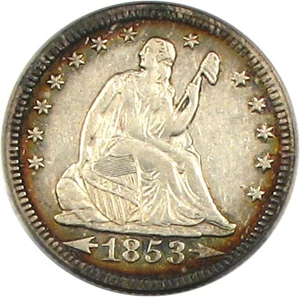 image for: 1853-O 25c PCGS XF40 (Arrows & Rays)