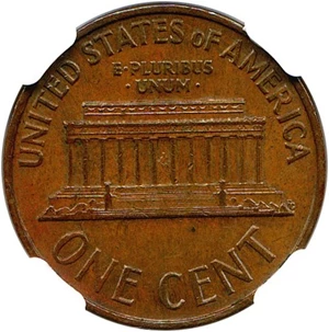 image for: Mint Error: No Date Lincoln 1c NGC MS62 BN (Obverse Counterbrockage)