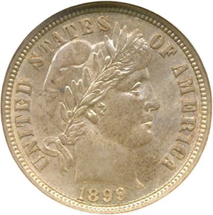 image for: 1899-O 10c NGC MS65