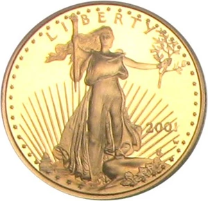image for: 2001-W Gold Eagle $10 PCGS Proof 69 DCameo