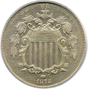 image for: 1878 5c PCGS/CAC Proof 61