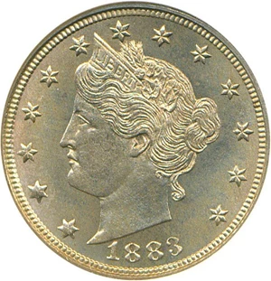 image for: 1883 5c NGC MS67 (No Cents)