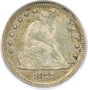 image for: 1877-S 25c PCGS VF20