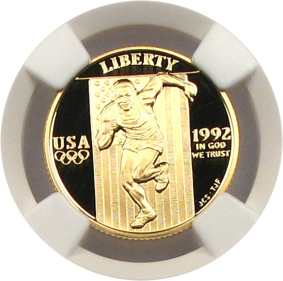 image for: 1992-W Olympic Sprinter $5 NGC Proof 70 UCameo