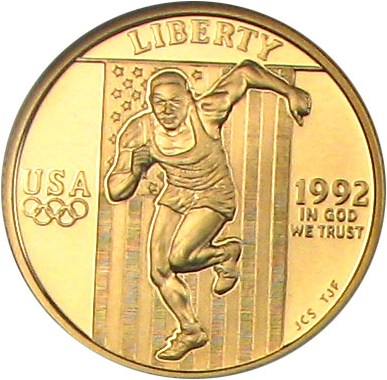 image for: 1992-W Olympic Sprinter $5 NGC Proof 70 UCameo