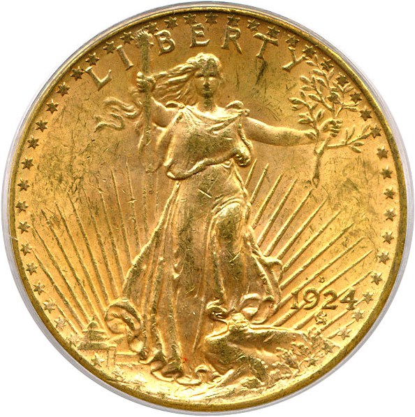 image for: 1924-D $20 PCGS MS63