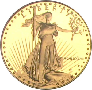 image for: 1987-P Gold Eagle $25 PCGS Proof 69 DCameo