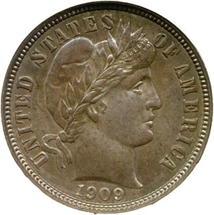 image for: 1909-S 10c NGC MS65