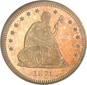 image for: 1871 25c NGC/CAC Proof 64