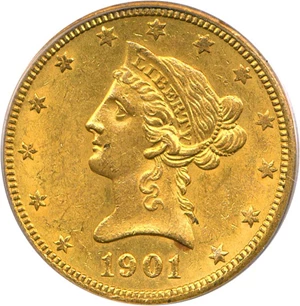 image for: 1901-O $10 PCGS MS62
