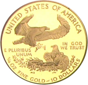 image for: 1998-W Gold Eagle $10 PCGS Proof 69 DCameo