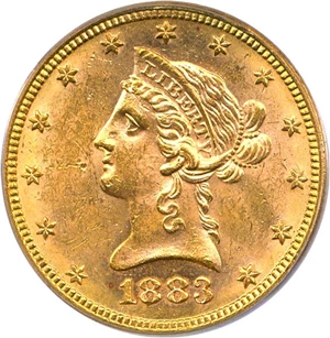 image for: 1883 $10 PCGS MS62