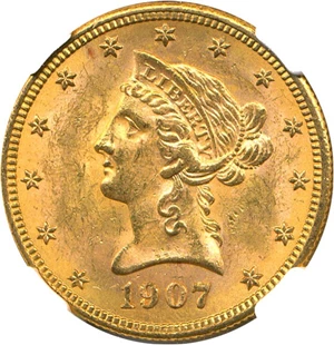 image for: 1907-S $10 NGC MS63