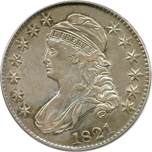 image for: 1821 50c PCGS/CAC AU50