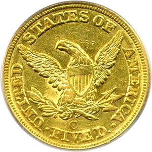 image for: 1849-C $5 PCGS AU55