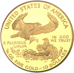 image for: 1996-W Gold Eagle $10 PCGS Proof 69 DCameo