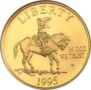 image for: 1995-W Civil War $5 NGC Proof 70 UCameo
