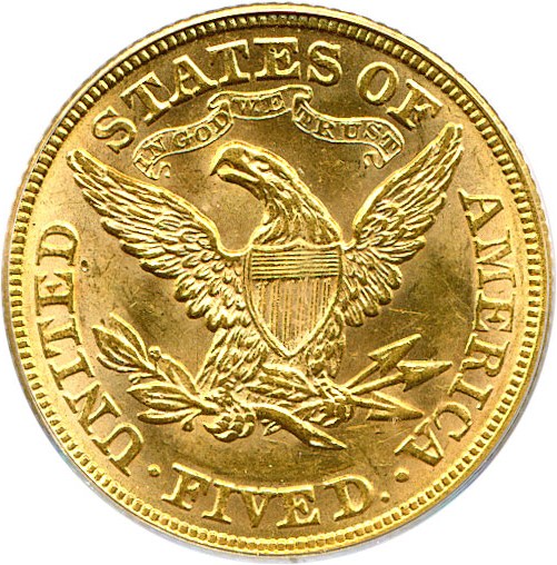 image for: 1879 $5 PCGS/CAC MS63