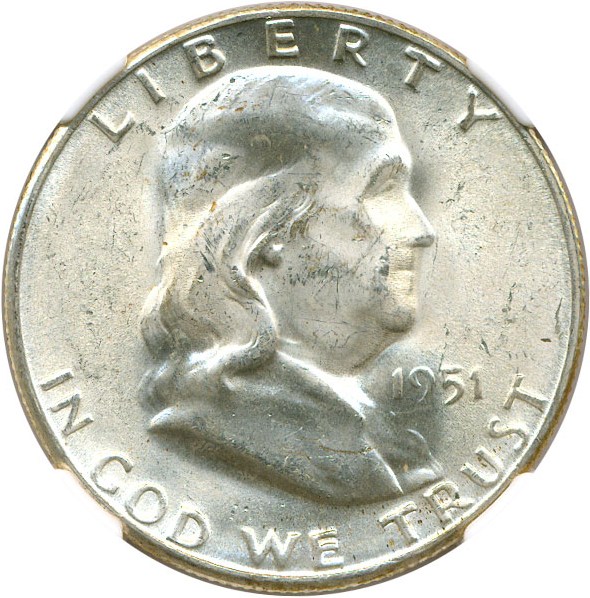 image for: 1951-S 50c NGC MS64 FBL