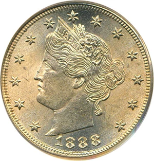 image for: 1888 5c PCGS MS65