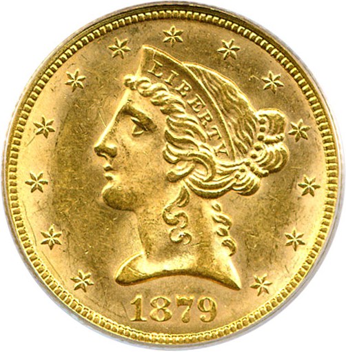 image for: 1879 $5 PCGS/CAC MS63