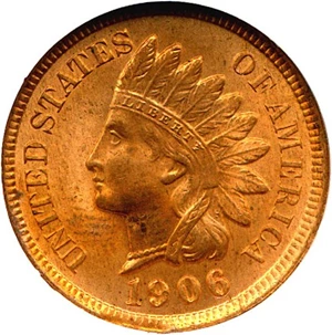 image for: 1906 1c NGC MS63 RD