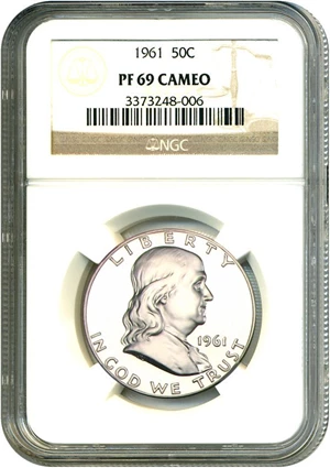 image for: 1961 50c NGC Proof 69 Cameo