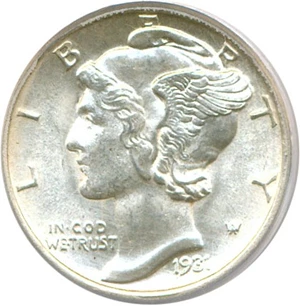 image for: 1931-S 10c PCGS MS64