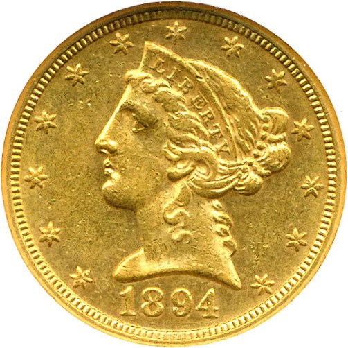 image for: 1894-O $5 NGC MS61