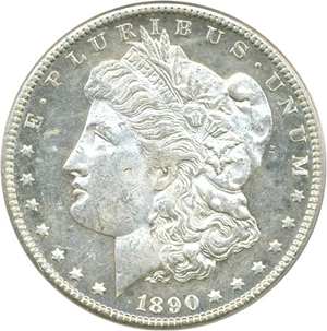 image for: 1890-CC $1 PCGS MS62 DMPL