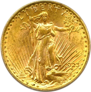 image for: 1923 $20 PCGS MS63