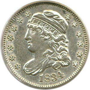 image for: 1834 H10c PCGS AU50
