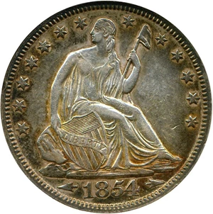 image for: 1854 50c NGC XF45 (Arrows)