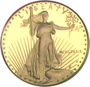 image for: 1989-P Gold Eagle $5 PCGS Proof 69 DCameo