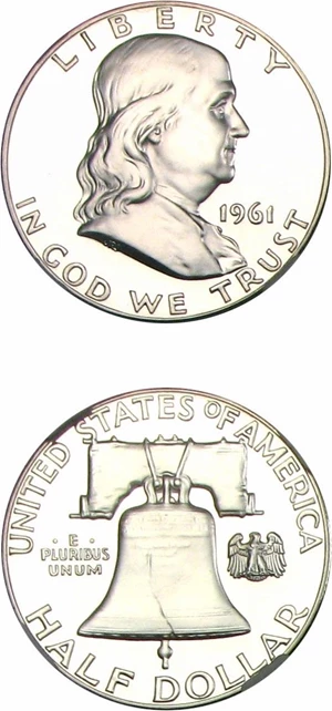 image for: 1961 50c NGC Proof 69 Cameo