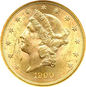 image for: 1900 $20 NGC MS62