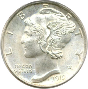 image for: 1919-D 10c PCGS/CAC MS64 FB