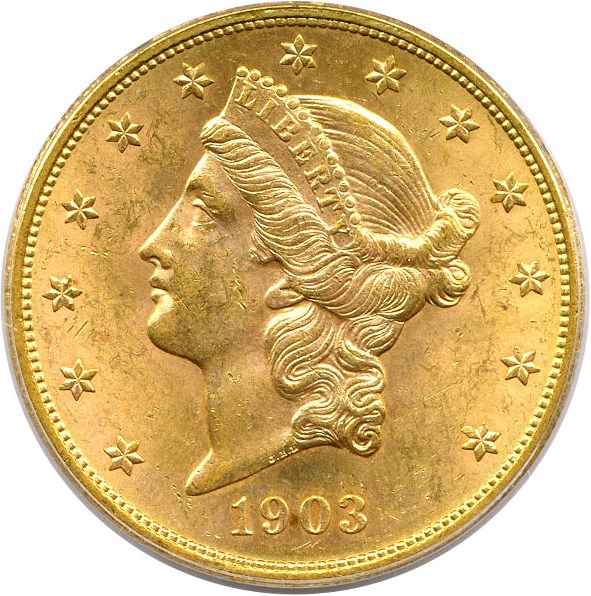 image for: 1903-S $20 PCGS MS63