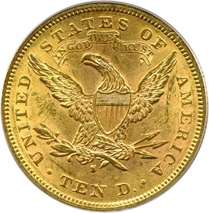 image for: 1880-S $10 PCGS MS62