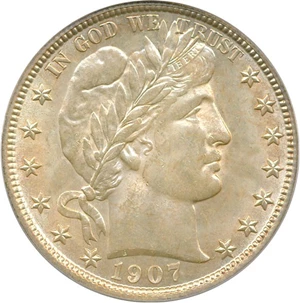image for: 1907-O 50c PCGS MS64