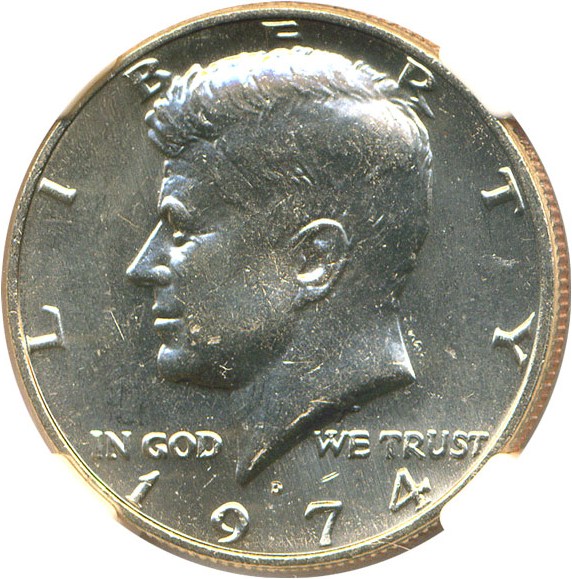 image for: 1974-D 50c NGC MS64  (Doubled Die Obverse, FS-101)