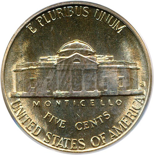 image for: 1939-S 5c PCGS MS65 FS (Reverse of 1938)