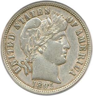 image for: 1895-O 10c PCGS/CAC AU50