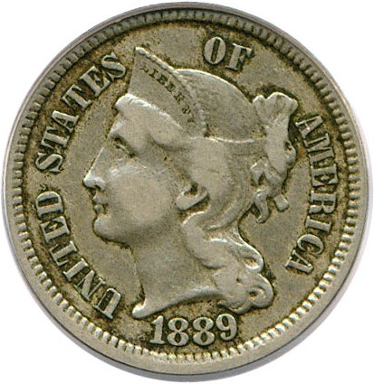 image for: 1889 3cN PCGS VF35